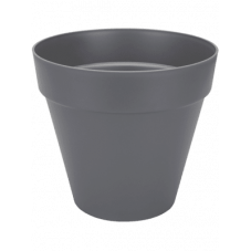 pot pour plantes et arbustes gris foncé.