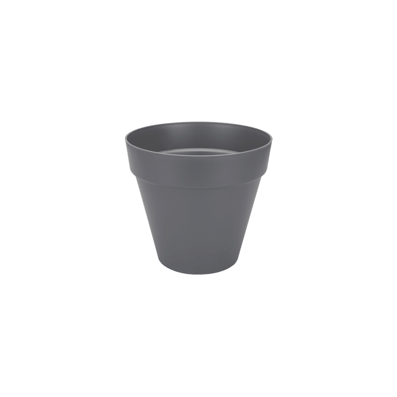 pot pour plantes et arbustes gris foncé.