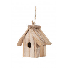 nichoir à oiseaux en bois naturel