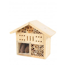 abri en bois naturel pour les insectes et les abeilles.