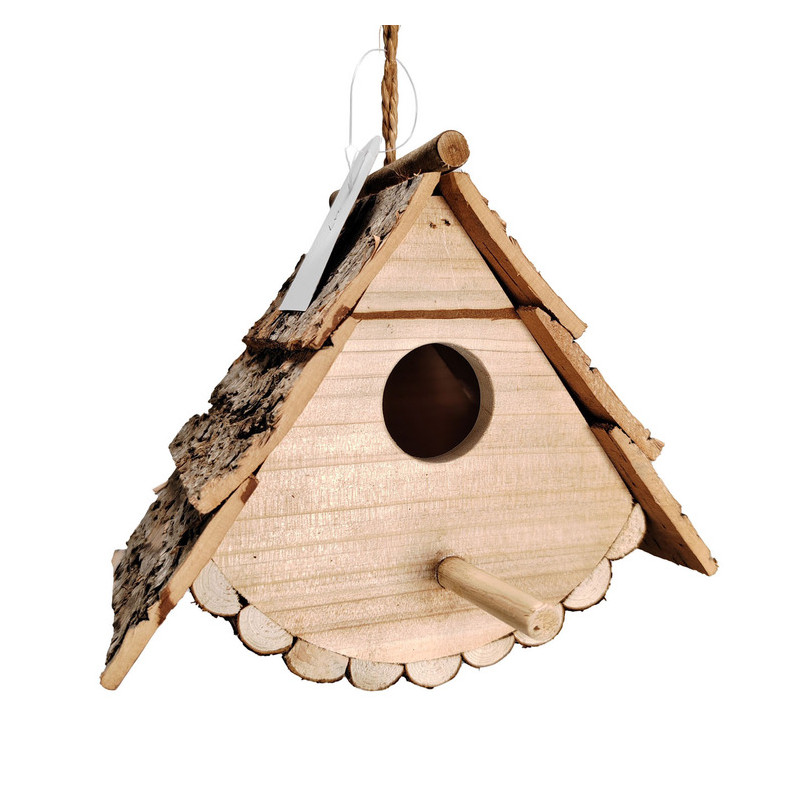nichoir à oiseaux en bois naturel 19 x 16.5 cm nichoir à oiseaux en bois naturel 19 x 16.5 cm