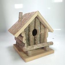 bel abri pour oiseaux en bois naturel 20 x 17 x 19 cm