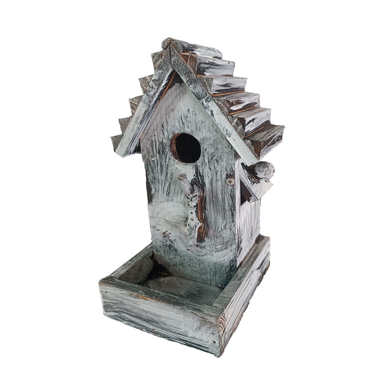 nichoir à oiseaux en bois patiné 14 x 13 x 24 cm nichoir à oiseaux en bois patiné 14 x 13 x 24 cm
