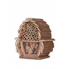abri en bois naturel pour les insectes et les abeilles 17 x 11 x 20 cm