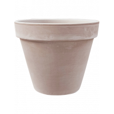 pot gris en terre cuite hauteur 19 cm - diamètre 23 cm